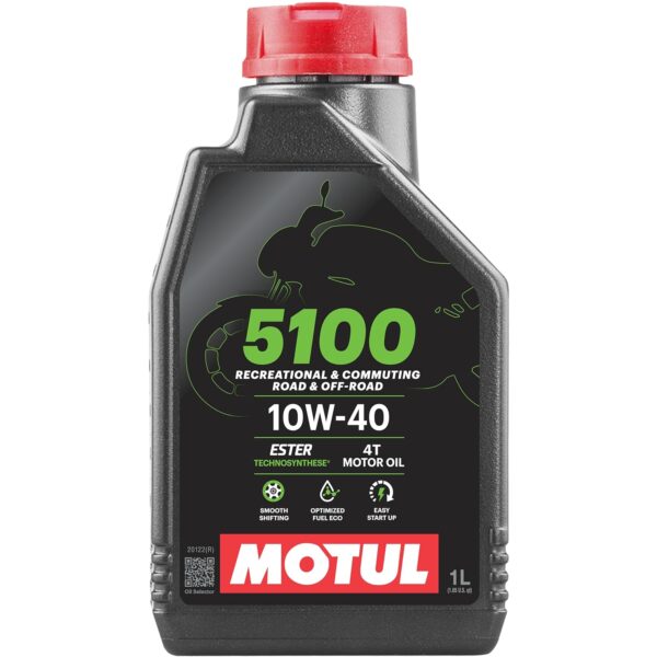 Motul 5100 4T 10W-40 Technosynthese Semi-Synthetic Engine Oil for Bikes 1L