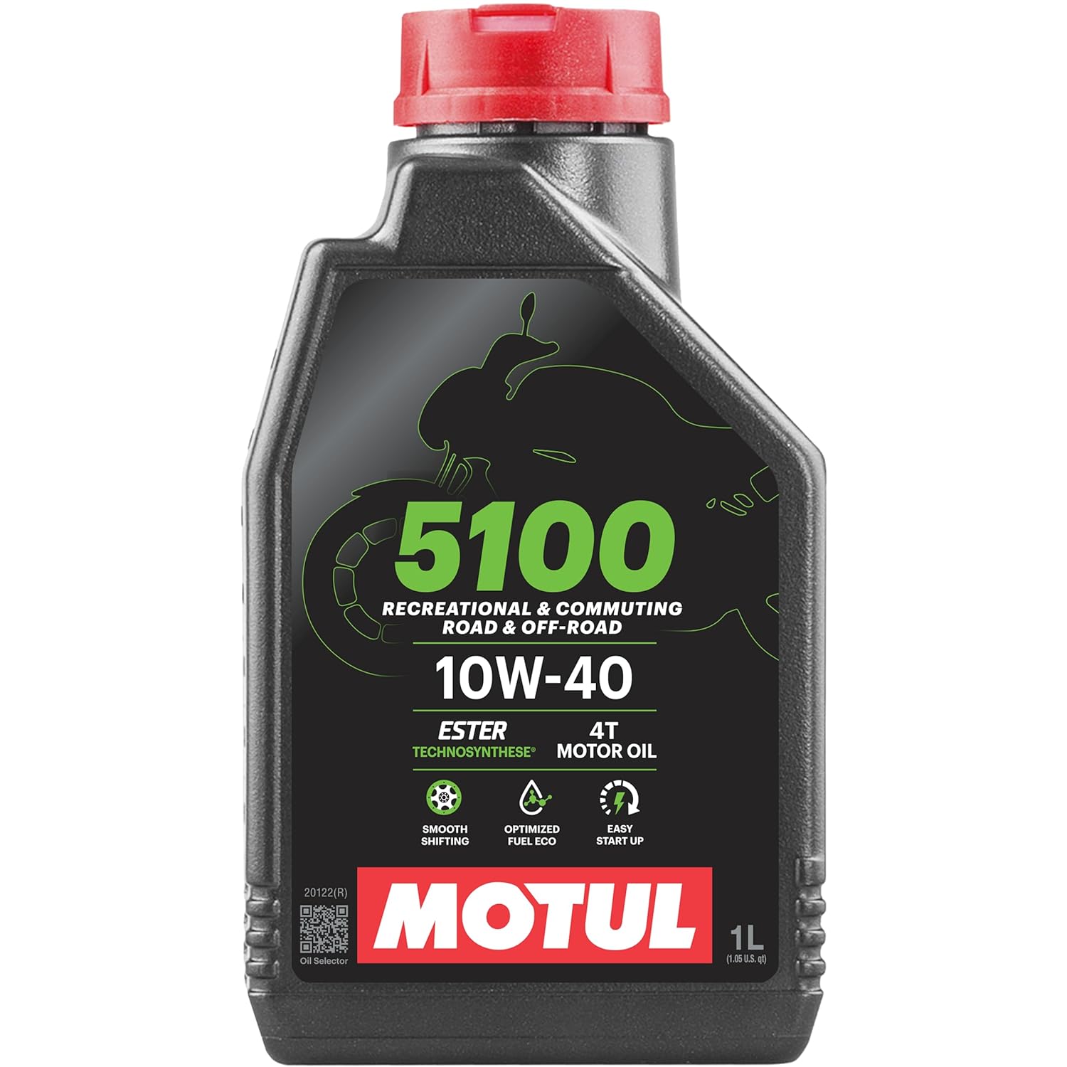 Motul 5100 4T 10W-40 Technosynthese Semi-Synthetic Engine Oil for Bikes 1L