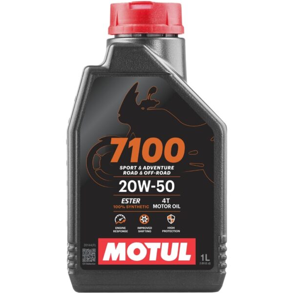 Motul 7100 4T 20w50 API SN Fully Synthetic Motorcycle Engine Oil  1L