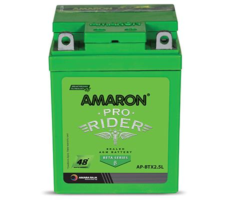 AMARON PRO Bike Rider 2 Wheeler Battery - 12APBTX 2.5 ah
